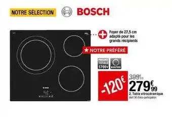 BUT Table Vitrocéramique Bosch offre