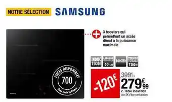 BUT Table Induction Samsung offre