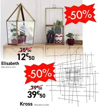 Elisabeth Boîte carré en verre
