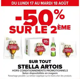 Carrefour Stella artois offre