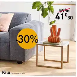Habitat Kilo Table basse en acier offre