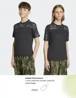La Redoute adidas Performance T-shirt manches courtes, imprimé camouflage offre