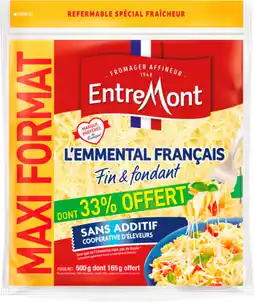Auchan Entremont fromage râpé l'emmental français entremont offre