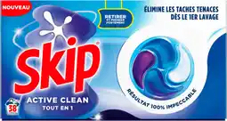 Auchan Skip lessive capsules active clean skip offre