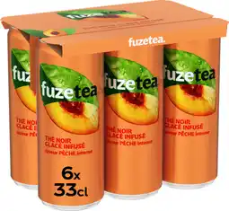 Auchan Fuze tea fuzetea pêche canettes offre