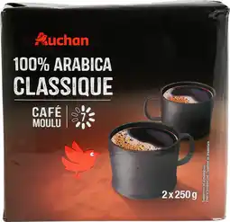 Auchan Auchan café moulu 100% arabica classique auchan offre