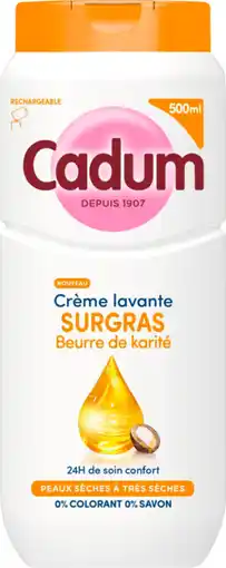 Auchan Cadum crème lavante beurre de karité cadum offre