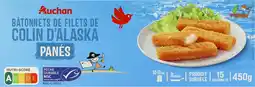 Auchan Auchan bâtonnets panés de filets de colin d'alaska msc auchan offre