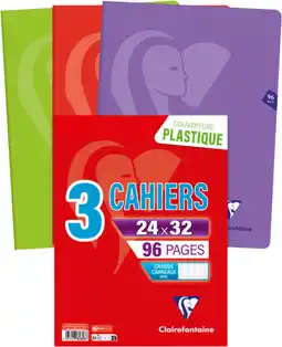 Auchan Clairefontaine lot de 3 cahiers mimesys polypro clairefontaine offre