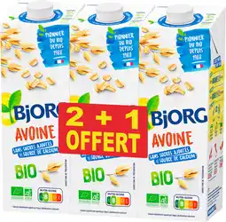 Auchan Bjorg boisson d'avoine nature bio bjorg offre