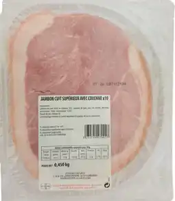 Auchan Festein d'alsace jambon cuit supérieur offre