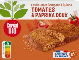 Auchan Cereal bio galettes de boulgour et quinoa à la tomate et paprika doux bio céréal bio offre