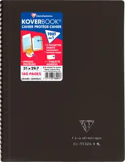 Auchan Clairefontaine cahier à spirale koverbook polypro clairefontaine offre