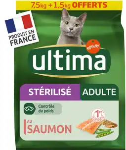Auchan Ultima croquette chat stérilisé adulte au saumon ultima offre