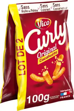 Auchan Curly curly original cacahuète vico offre