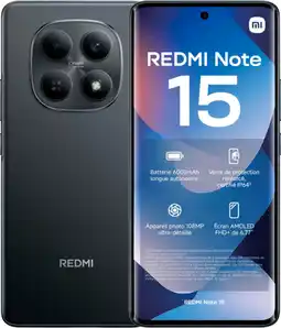 Auchan Xiaomi smartphone xiaomi redmi not 15 156go noir offre