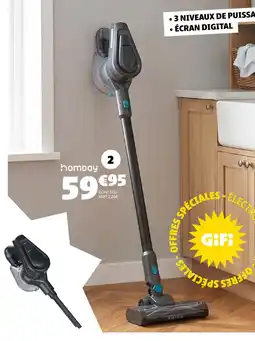 GiFi Homday aspirateur balai sans fil offre