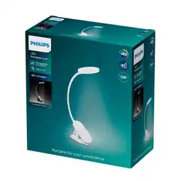 Auchan Philips lampe de bureau pince offre
