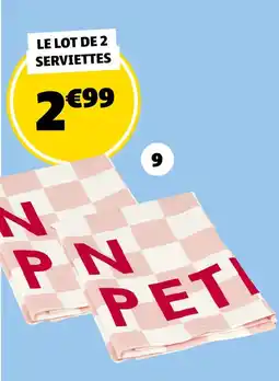 GiFi 2 serviettes de table offre