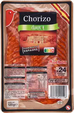 Auchan Supermarché Auchan chorizo doux auchan offre