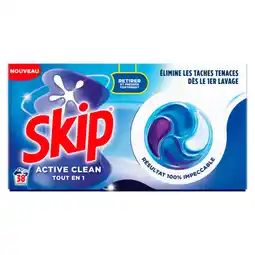 Auchan Supermarché Skip lessive capsules active clean skip offre