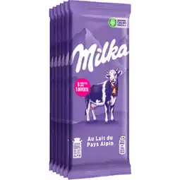 Auchan Supermarché Milka tablettes de chocolat au lait milka offre