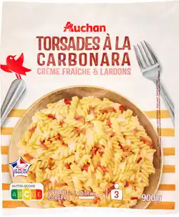 Auchan Supermarché Auchan torsades à la carbonara surgelées auchan offre