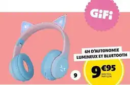 GiFi 6h d'autonomie lumineux et bluetooth offre