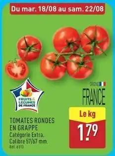 ALDI Tomates rondes en grappe offre