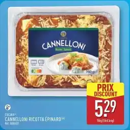 ALDI Cannelloni ricotta epinard offre