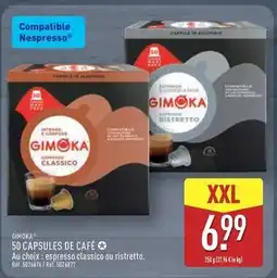 ALDI 50 capsules de cafe offre