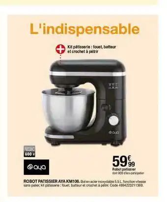 BUT Robot Pâtissier Aya Km106 offre