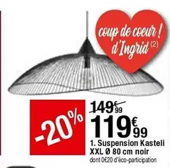 BUT Suspension Kasteli Xxl 80 Cm Noir offre