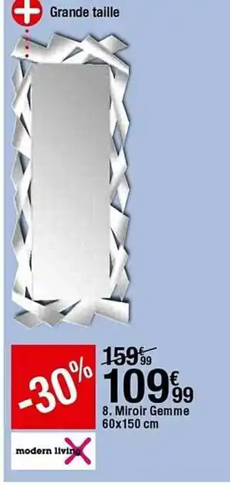BUT Miroir Gemme 60 X 150 Cm offre