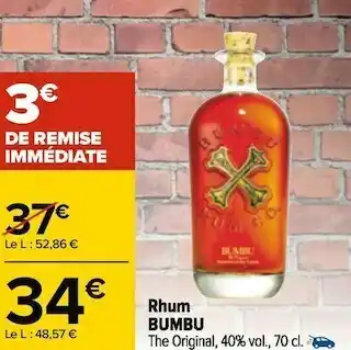 Carrefour Bumbu rhum offre