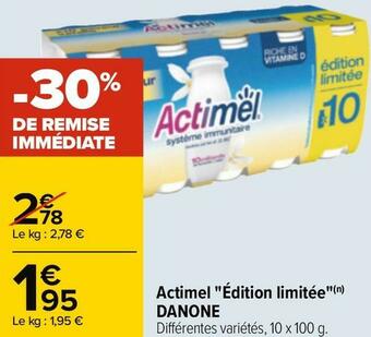 Carrefour Danone actimel "édition limitée" offre