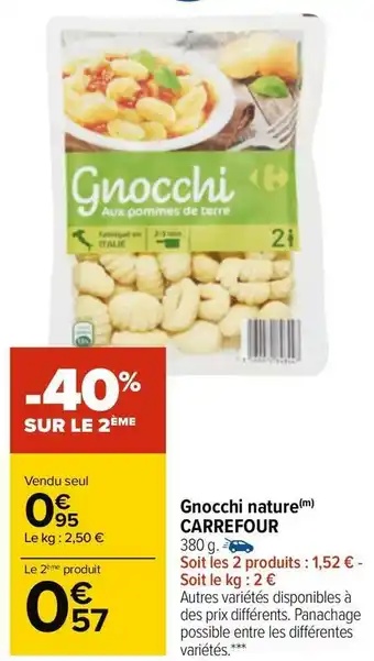Carrefour Carrefour gnocchi nature offre