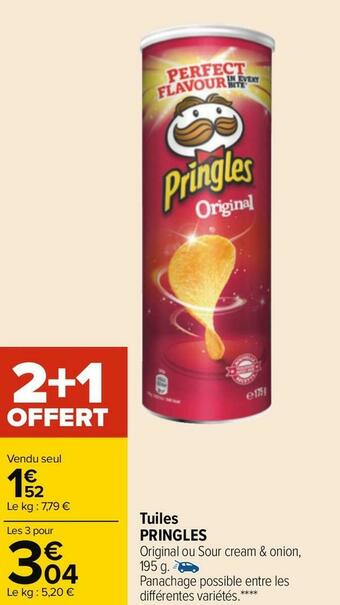 Carrefour Pringles tuiles offre