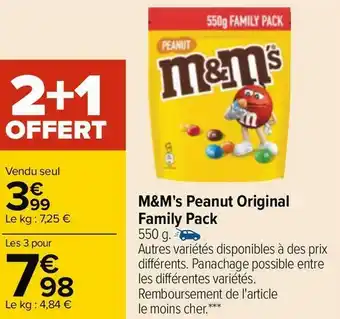 Carrefour Mms peanut original family pack offre