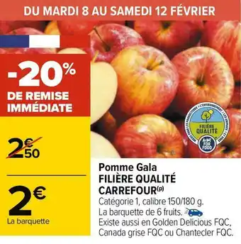 Carrefour Filière qualité carrefour pomme gala offre