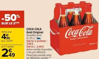Carrefour Coca cola coca cola goût original offre
