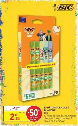 Intermarché Express Bic - 10 batons de colle offre
