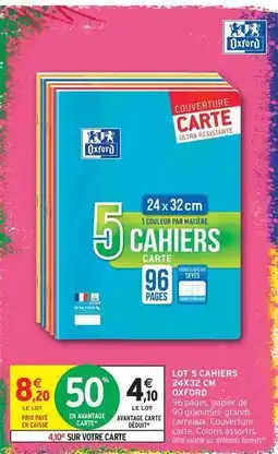 Intermarché Express Oxford - lot de cahiers offre