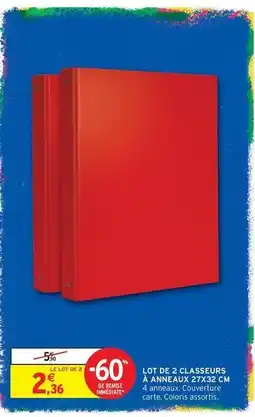 Intermarché Express Lot de 2 classeurs a anneaux 27x28 cm offre