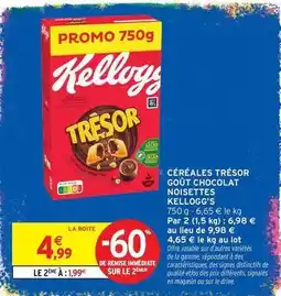 Intermarché Express Kellogg's - céréales trésor goût chocolat noisettes offre