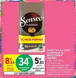 Intermarché Express Senseo - dosettes de café classique xl maxi format offre