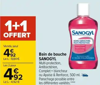 Carrefour Sanogyl bain de bouche offre