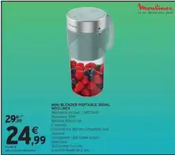 Intermarché Express Moulinex - mini blender portable 300ml offre