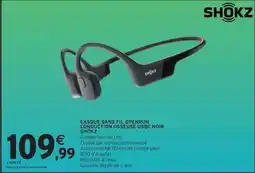 Intermarché Express Shokz - casque sans fil openrun conduction osseuse usb noir offre