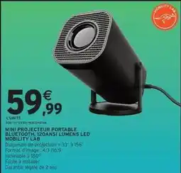 Intermarché Express Facile - mini projecteur portable bluetooth, 120ans, lumens led mobility lab offre